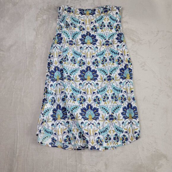 Roberta Roller Rabbit Blue Floral Sleeveless Front Pleat Women's Blouse | Size M - Picture 8 of 8